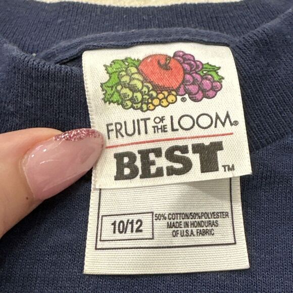 Vintage 90s Fruit of the Loom Blue T-Shirt Youth L 10/12 San Francisco Graphic - Picture 4 of 5